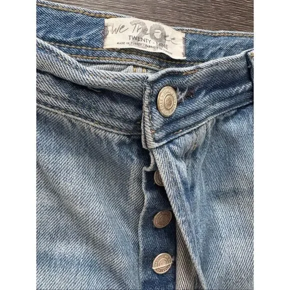 Free People Maggie Straight Distressed Ankle Jeans Women’s Size 29 - Picture 6 of 8